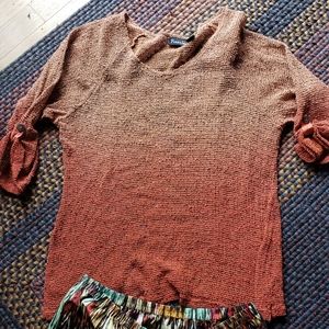 Tunic open weave sweater